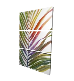 Canvas 40 x 60 - 3D - Watercolor tropical palm leave