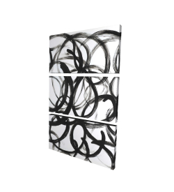 Canvas 40 x 60 - 3D - Abstract curly lines