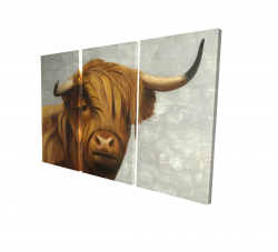 Canvas 24 x 36 - 3D - Highland cattle