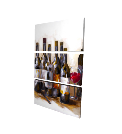 Canvas 24 x 36 - 3D - Red wine