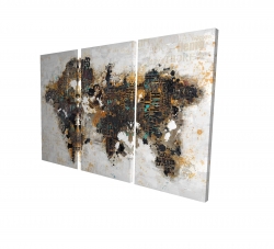 Abstract world map with typography