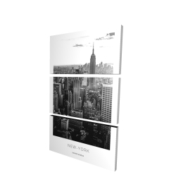 Ville de new york au couché du soleil