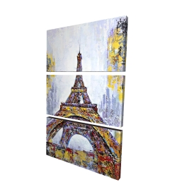 Abstract paint splash eiffel tower