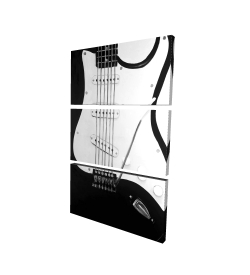 Canvas 40 x 60 - 3D - Black electric guitar