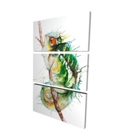 Caméléon en aquarelle