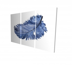 Plume bleue à l'aquarelle