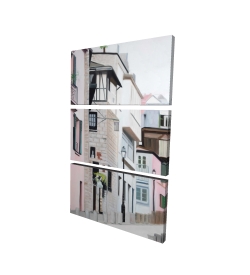 Canvas 24 x 36 - 3D - Street in montmartre in paris