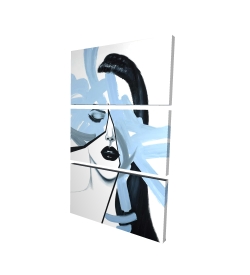 Canvas 40 x 60 - 3D - Abstract blue woman portrait
