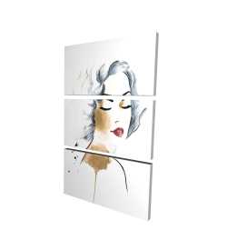 Canvas 24 x 36 - 3D - Classic woman watercolor
