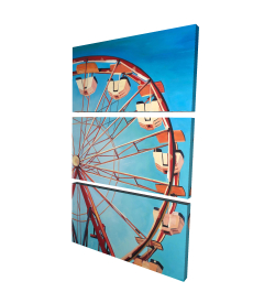 Canvas 40 x 60 - 3D - Ferris wheel by a beautiful day