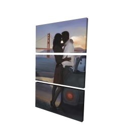 A loving couple in san francisco