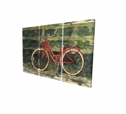 Randonnée dans les bois en bicyclette