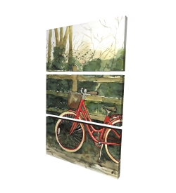 Randonnée dans les bois en bicyclette
