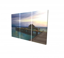 Boardwalk with sunset