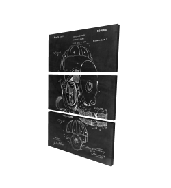 Schéma noir d'un casque de football