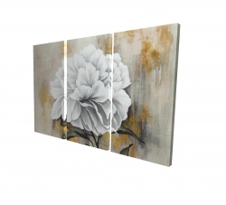 Toile 24 x 36 - 3D - Pivoine blanche