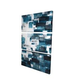 Canvas 40 x 60 - 3D - Turquoise and gray shapes