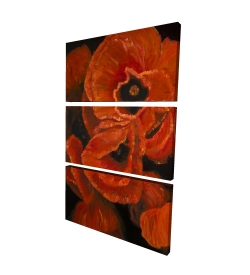 Canvas 24 x 36 - 3D - Poppy bouquet