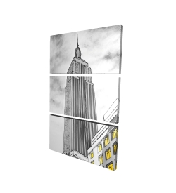 Canvas 40 x 60 - 3D - Outline of empire state building