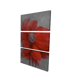 Canvas 40 x 60 - 3D - Red flower in the wind