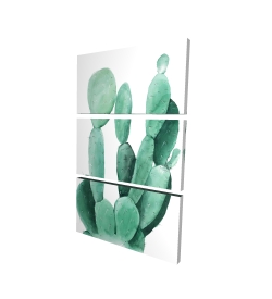 Canvas 40 x 60 - 3D - Watercolor paddle cactus