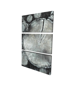 Toile 24 x 36 - 3D - Bûches de bois empilées