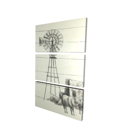 Vintage old texas windmill
