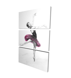 Canvas 40 x 60 - 3D - Small pink ballerina