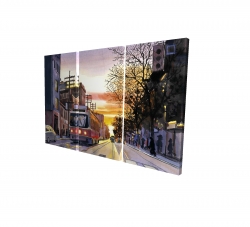 Coucher de soleil une rue torontoise