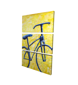 Canvas 40 x 60 - 3D - Blue bike abstract