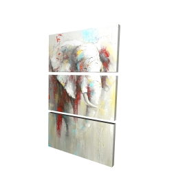 éclats de peinture sur éléphant abstrait