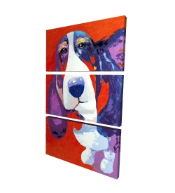 Abstract colorful basset dog