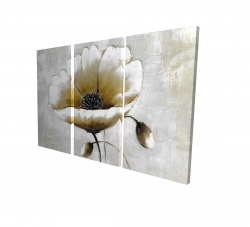 Canvas 40 x 60 - 3D - Modern beige flower