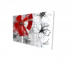 Red & gray flowers