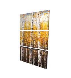 Canvas 40 x 60 - 3D - Birches by sunny day