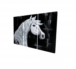 Canvas 24 x 36 - 3D - Horse profile view