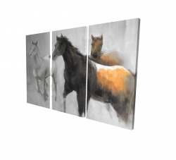 Abstract herd of horses