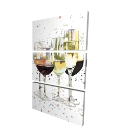 Canvas 40 x 60 - 3D - Beautiful wine glasses