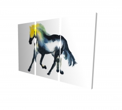 Canvas 40 x 60 - 3D - Galloping horse
