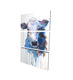 Canvas 24 x 36 - 3D - Watercolor jersey cow