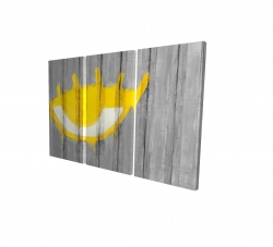 Yellow eye graffiti on a container