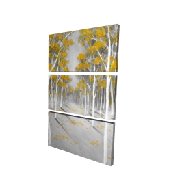 Canvas 40 x 60 - 3D - Yellow birch forest