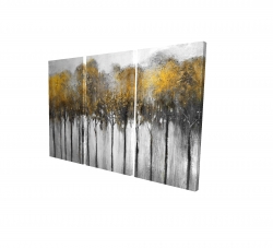 Toile 24 x 36 - 3D - Forêt abstraite jaune