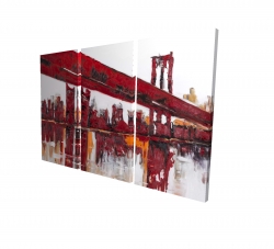 Canvas 40 x 60 - 3D - Red bridge
