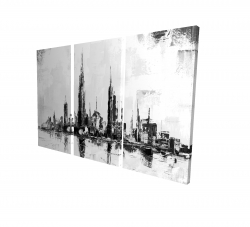 Ville abtraite monochrome