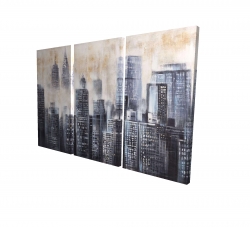 Immeubles au travers des nuages