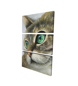 Canvas 40 x 60 - 3D - Peaceful cat portrait