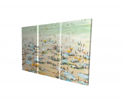 Canvas 40 x 60 - 3D - People at the beach