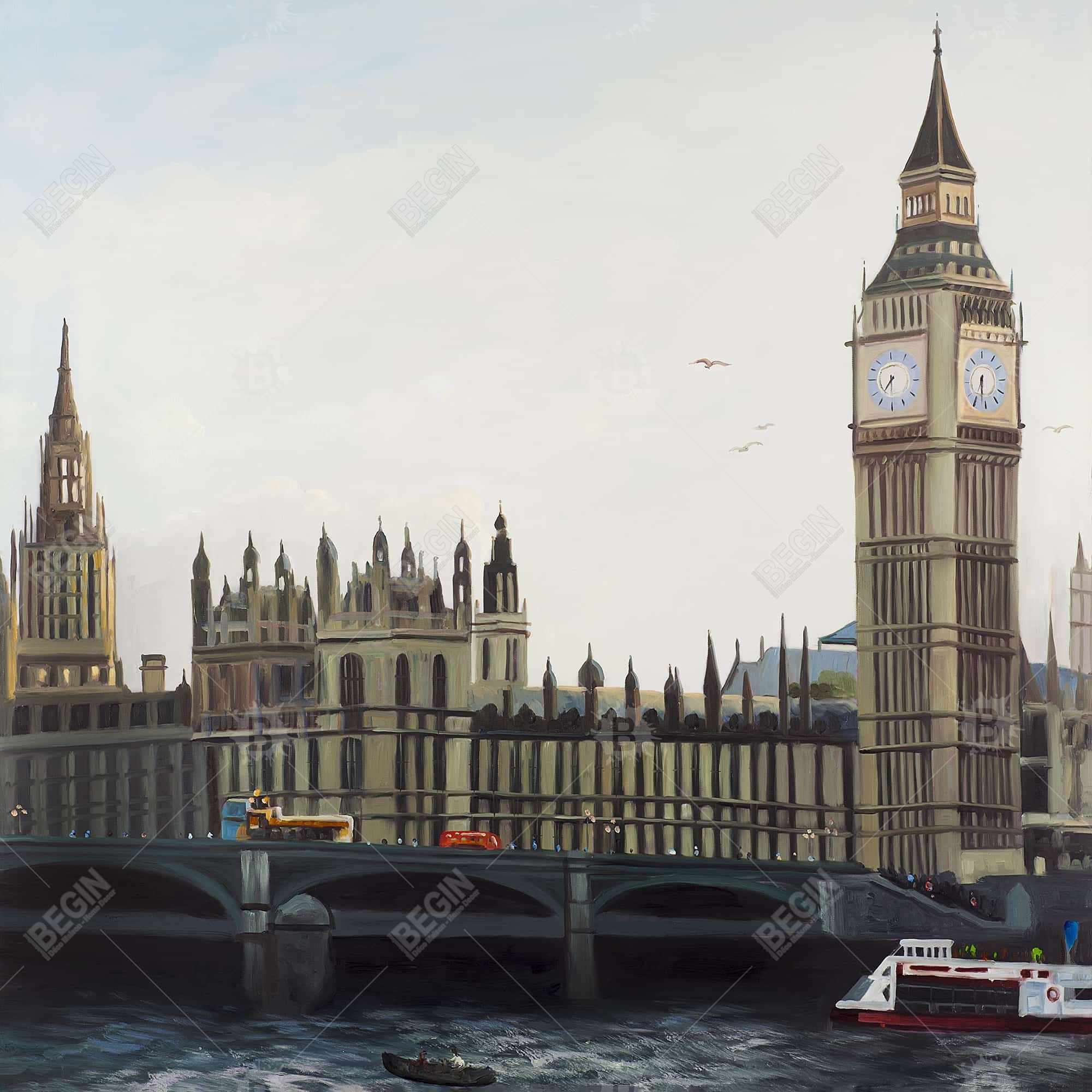 Big ben clock elizabeth tower in london