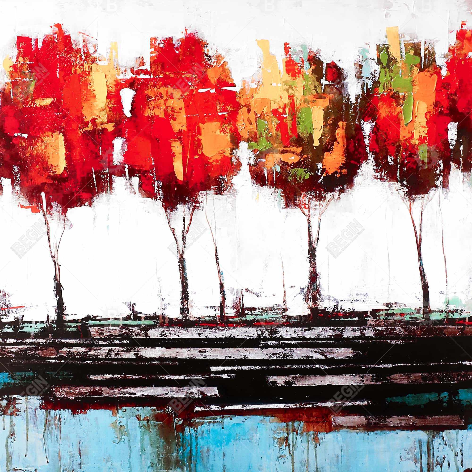 Abstract industrial style trees